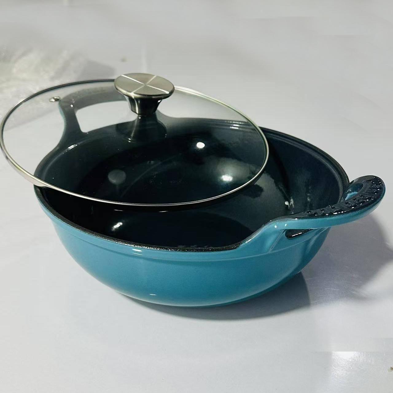 COATED CAST IRON KADHAI |D-SP